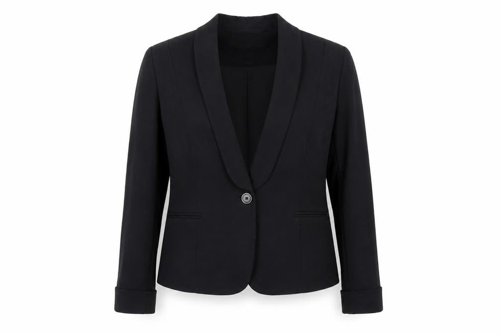 Zara Women's Black L Blazer, Slim Fit, Workwear