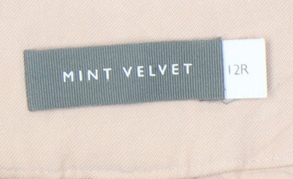 Mint Velvet Women's Beige Belted Trousers Size 12