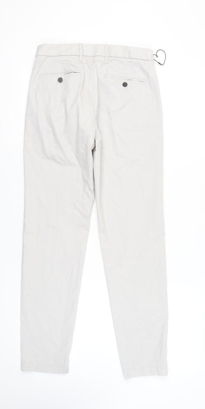 Marks & Spencer Men's Beige Regular Fit Trousers