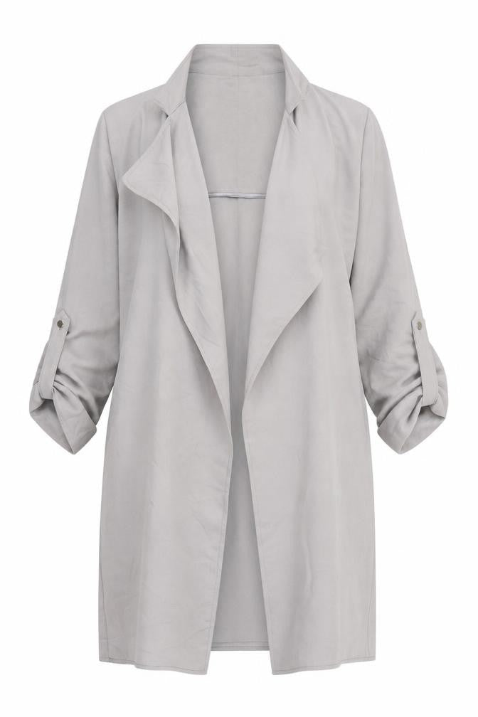 Dorothy Perkins Women's Grey Mid-Length Coat UK 8