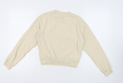 H&M Beige Women's XXS Pullover Sweatshirt