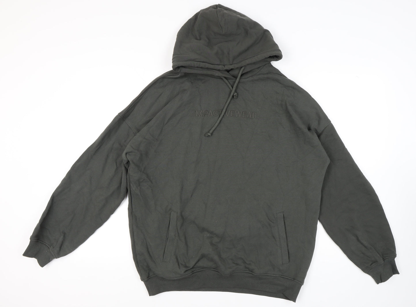 MP Men's Green Hoodie M with Logo and Pockets