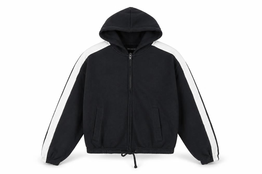 French Connection Women's Full Zip Black Hoodie Size S