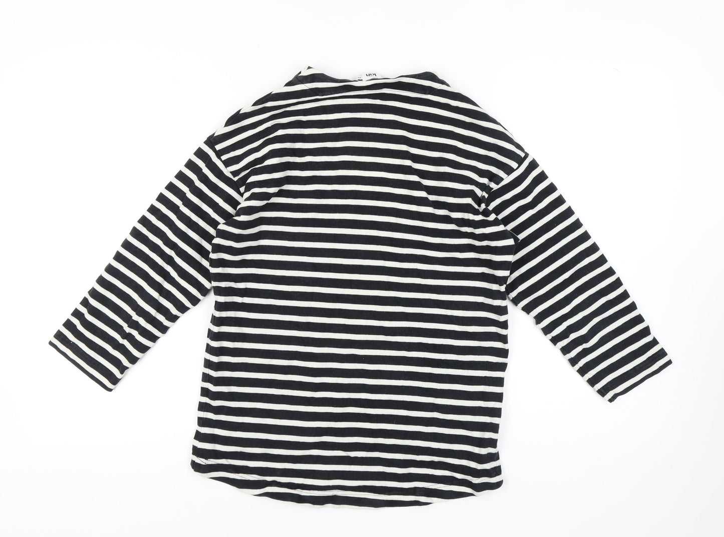 Kin Women's Black Stripe T-Shirt XS, Crew Neck
