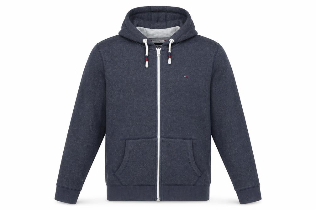 Tommy Jeans Men's Blue Zip Hoodie, Medium, Regular Fit