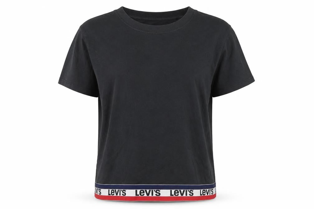 Levi's Women's Black Crew Neck T-Shirt, 2XS, Casual