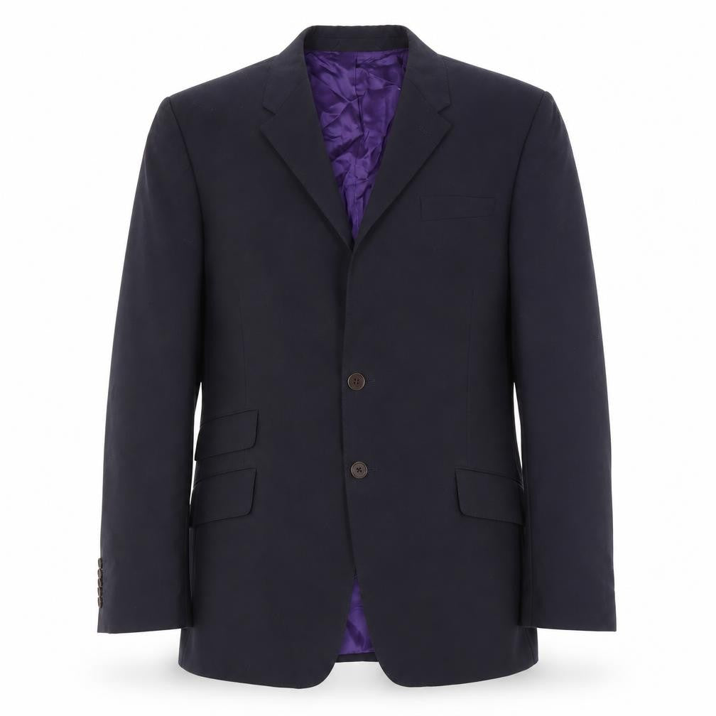 Men's Blue Wool Single-Breasted Blazer - Size 40