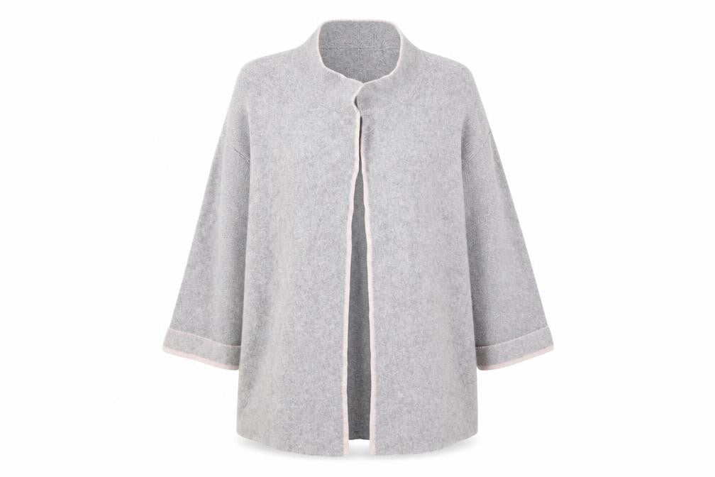 Benedetta B Women's Grey Cardigan XL 3/4 Sleeve