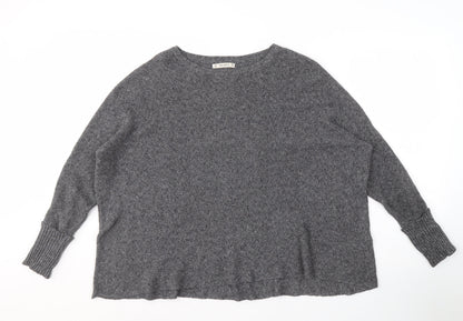 Pull&Bear Women's Grey Knit Pullover Jumper M