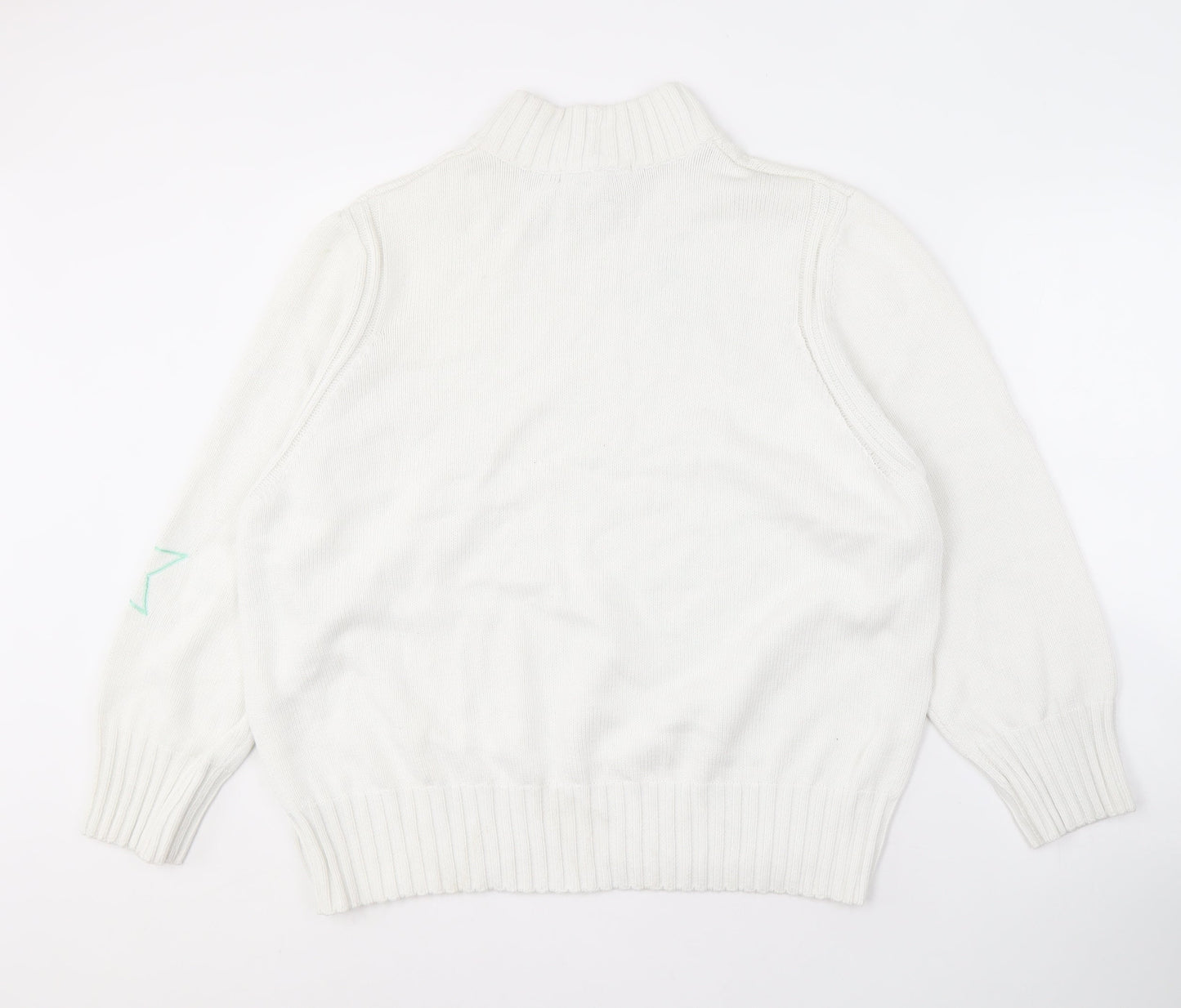 Next Women's White High Neck Star Pullover Jumper XL