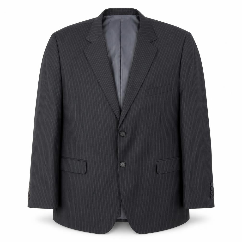 The Major Oak Men's Grey Striped Blazer - 46S