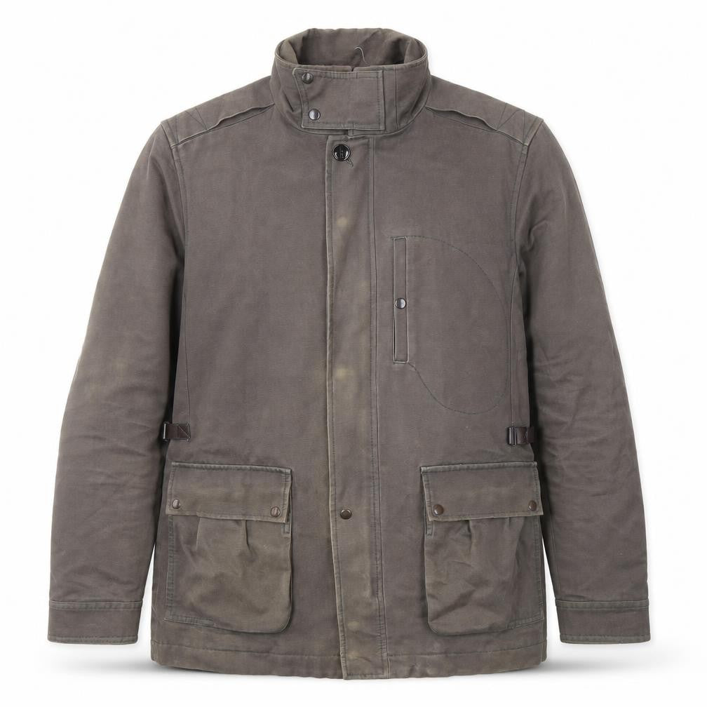 Reiss Men's Grey Cotton Jacket M Casual Mid-Length