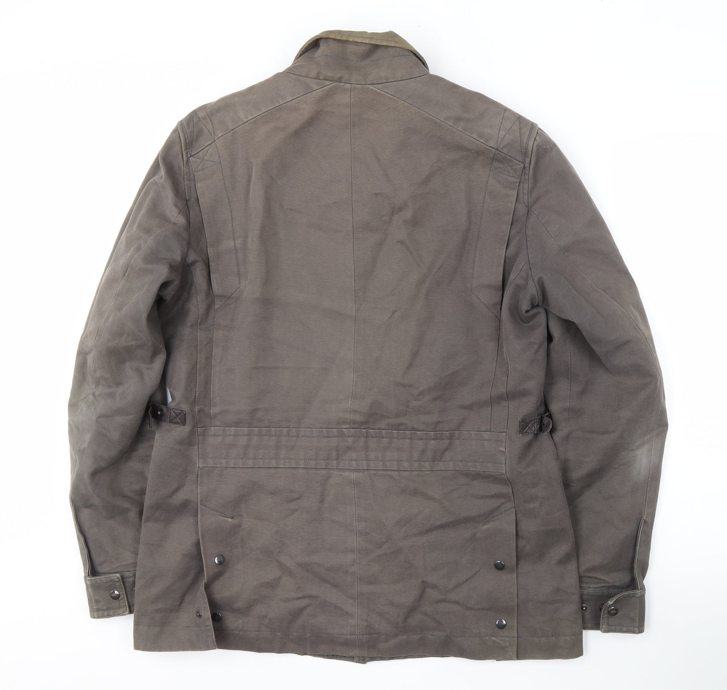 Reiss Men's Grey Cotton Jacket M Casual Mid-Length