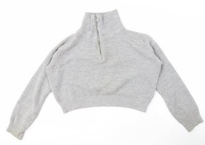 Urban Outfitters Women's Grey Full Zip Jumper M