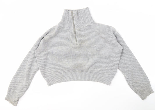 Urban Outfitters Women's Grey Full Zip Jumper M