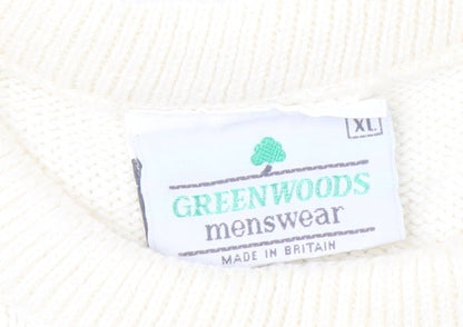 Greenwoods Men's Ivory XL Pullover Jumper