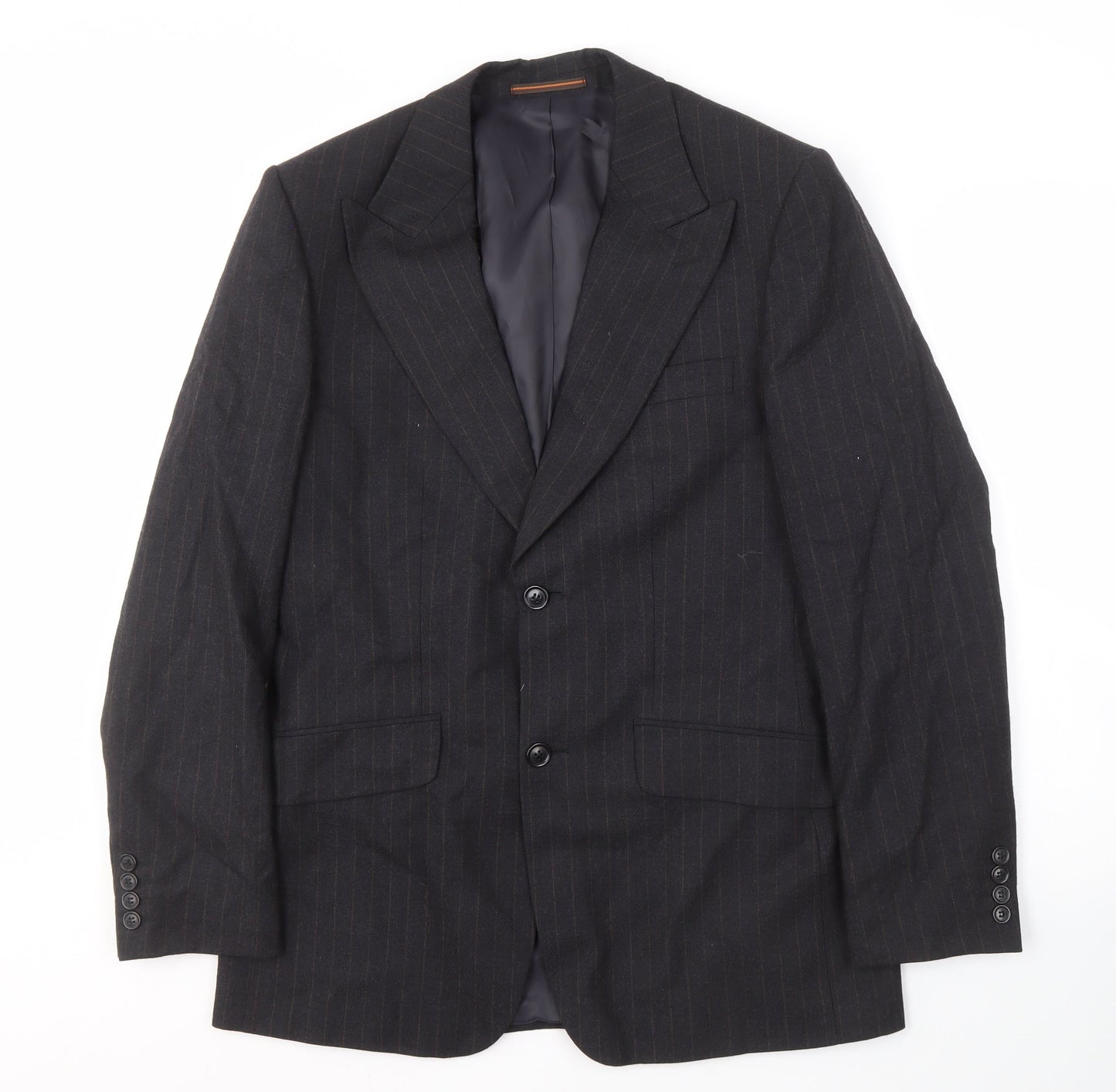 Topman Grey Men's Blazer 38 Regular Fit Striped Formal