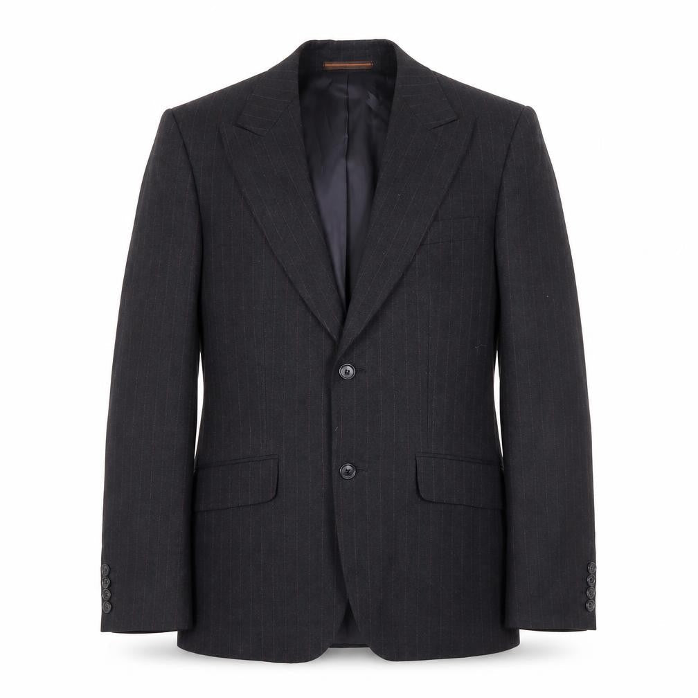 Topman Grey Men's Blazer 38 Regular Fit Striped Formal