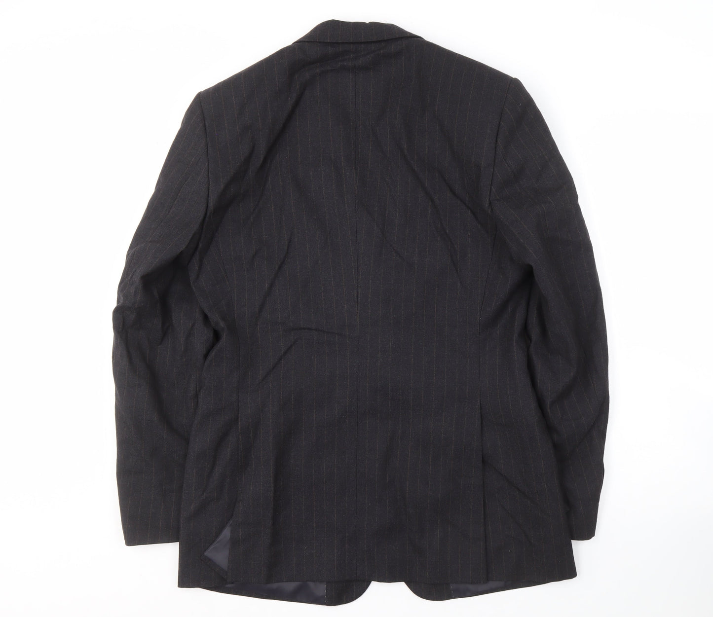 Topman Grey Men's Blazer 38 Regular Fit Striped Formal