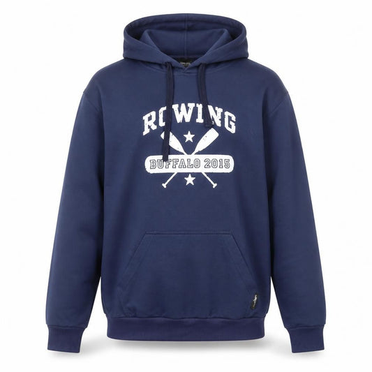 BRT Men's Blue Pullover Hoodie M - Sports Graphic
