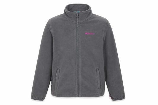Front view of Mountain Warehouse girls’ grey 3-in-1 fleece jacket 13
