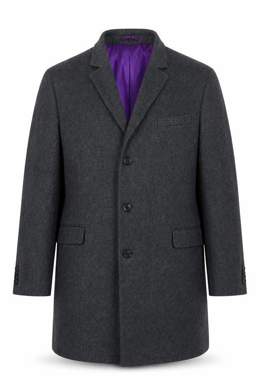 Jeff Banks Men's Grey XL Mid-Length Business Coat