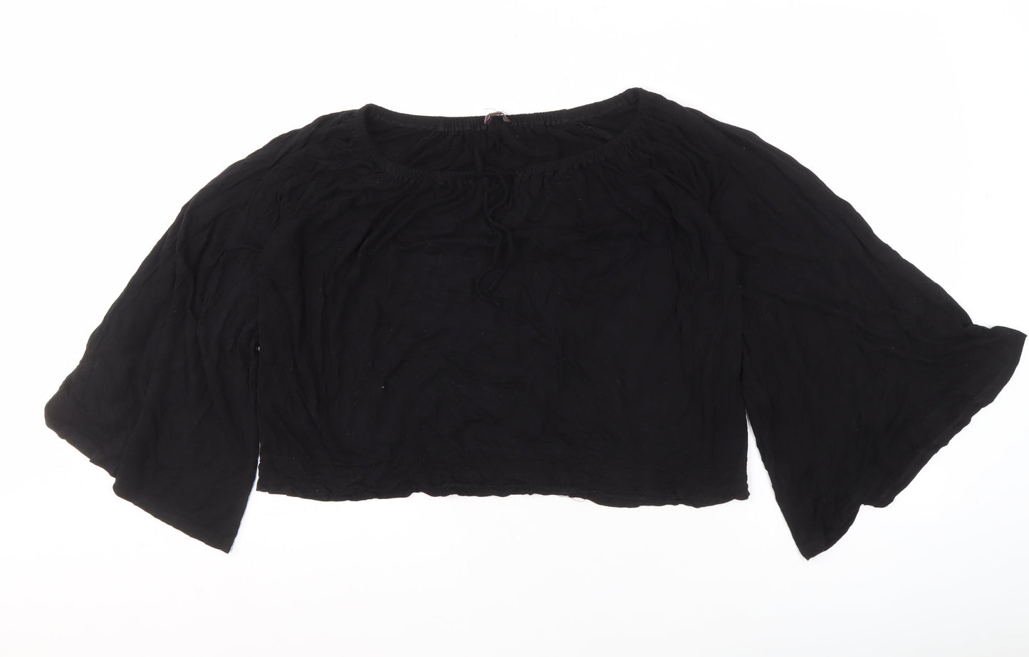 Phase Eight Women's Black Bell Sleeve Blouse Size 8