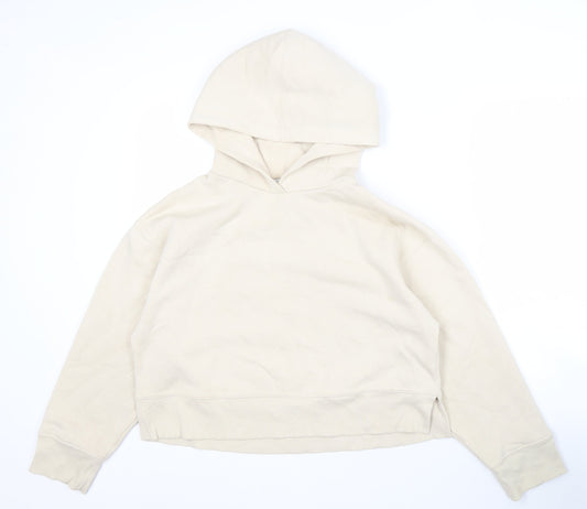 Zara Women’s Beige Pullover Hoodie M Lightweight