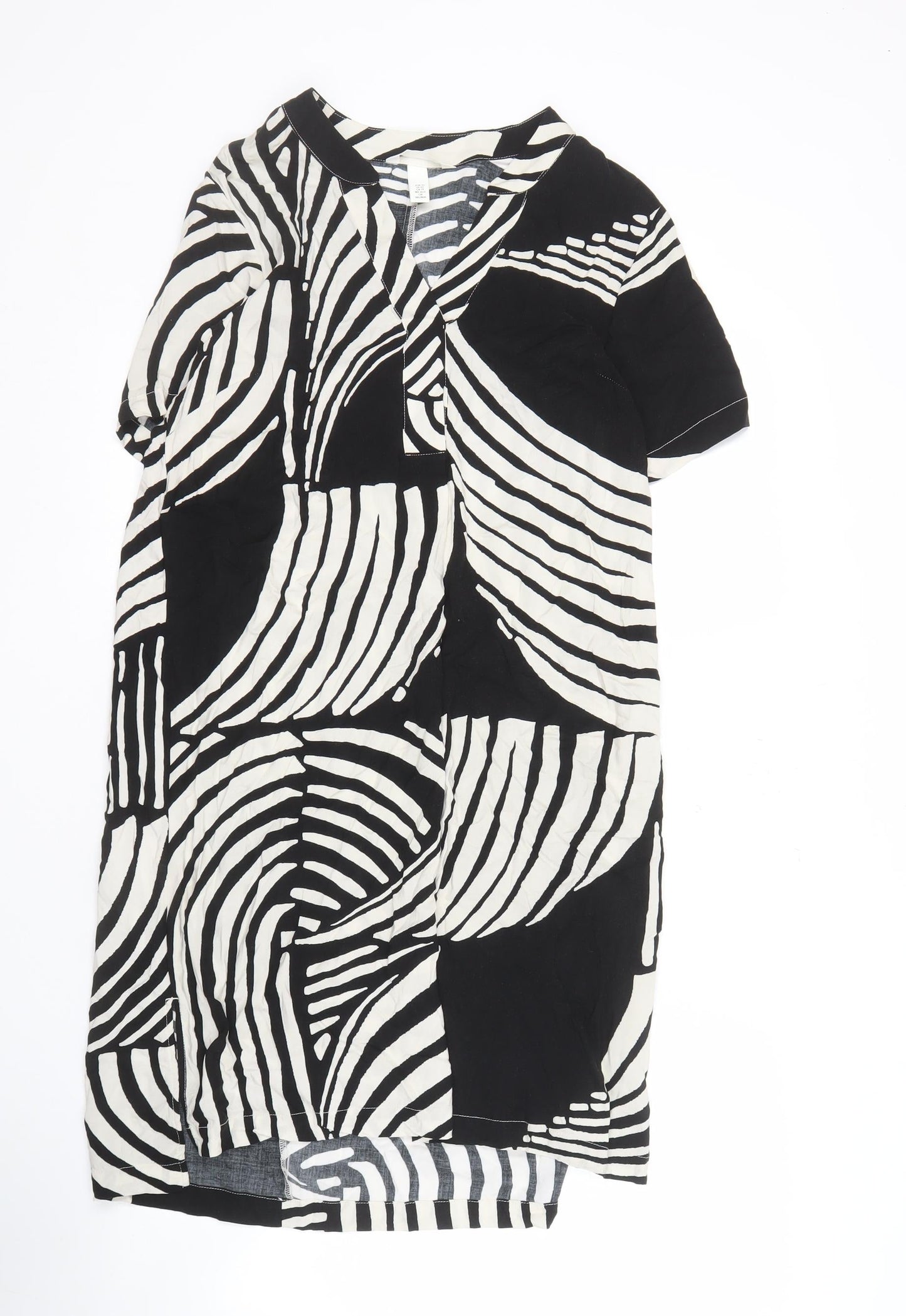 H&M Women's Black & White Geometric Dress XS