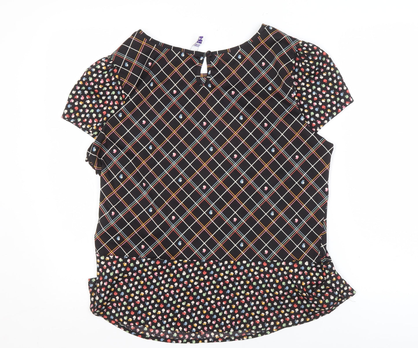 By Henry Holland Women's Black Geometric Blouse, Size 18