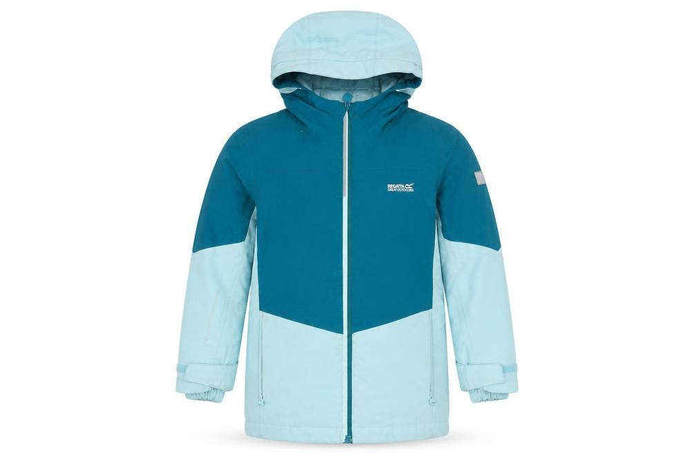 Regatta Girls Blue Parka Jacket 11 Years Hooded Mid-Length