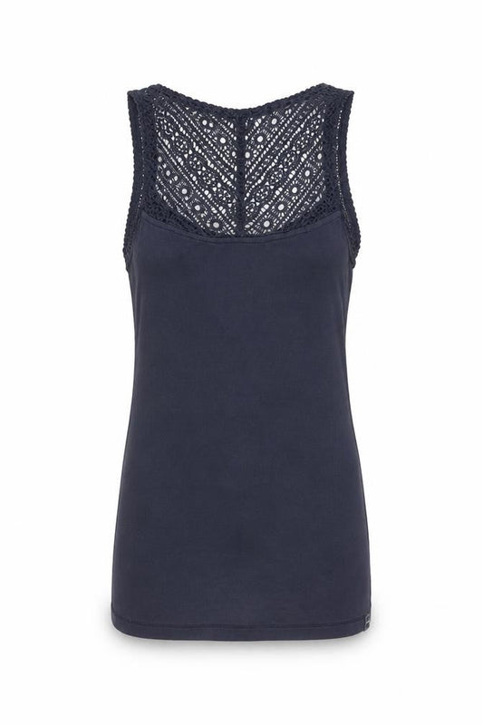 FatFace Women's Blue Lace Tank Top - Size 8