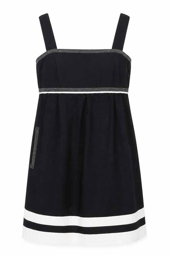 Portmans Women's Black Striped Shift Dress Size 16