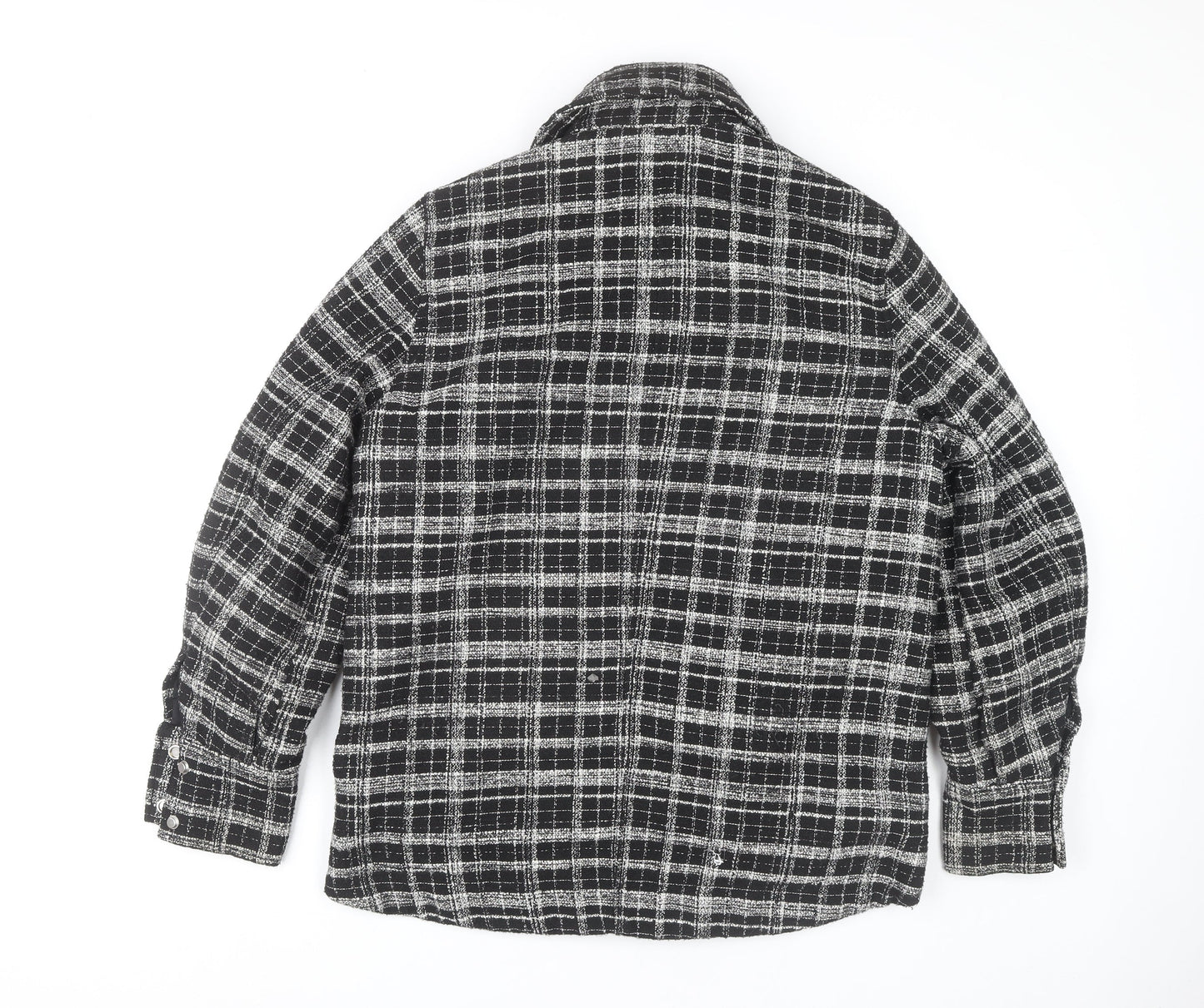 H&M Women's Black Check Jacket XS for Autumn/Winter
