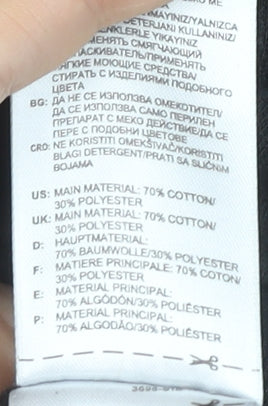 Brand and care label for Adidas Men's Black Medium Pullover Hoodie