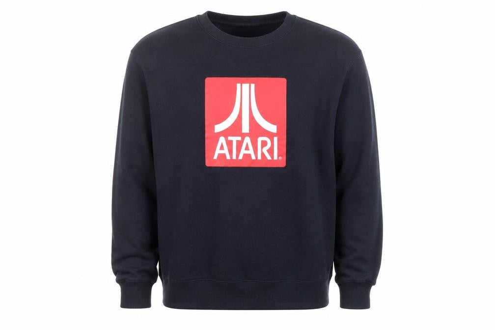 H&M Men's Blue Atari Sweatshirt, Retro Logo, L