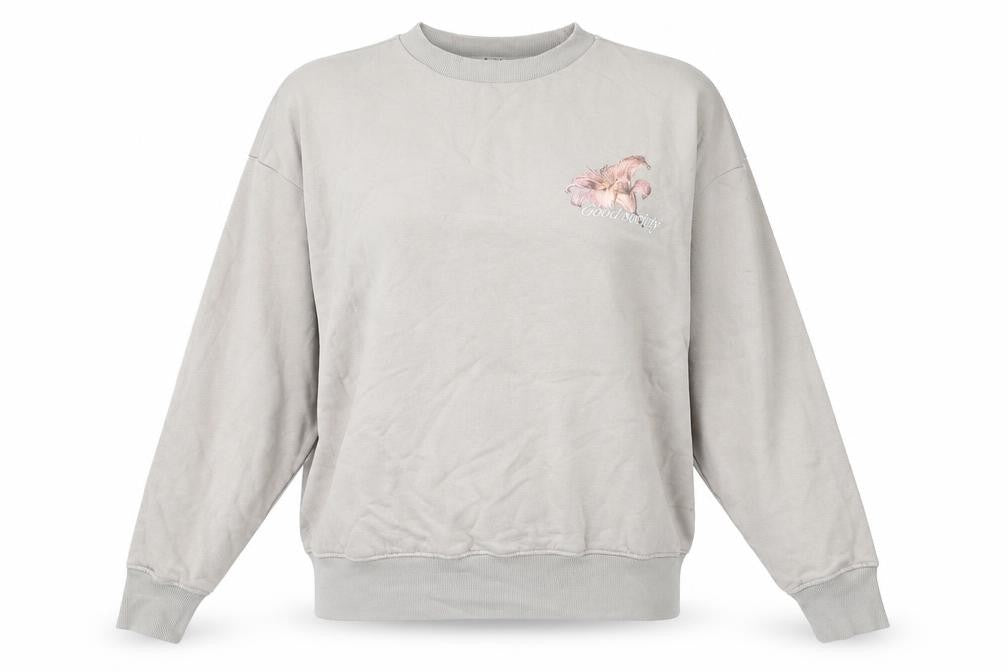 Next Women's Beige Floral Pullover Sweatshirt, M
