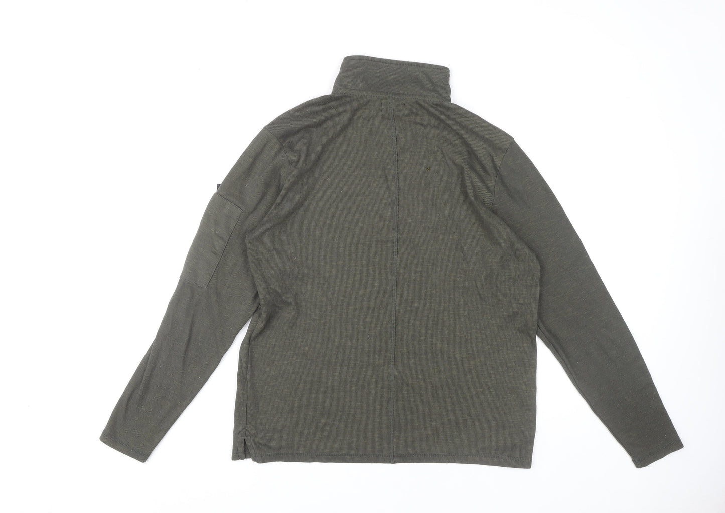 DISSIDENT Men's Green Medium 1/2 Zip Sweatshirt