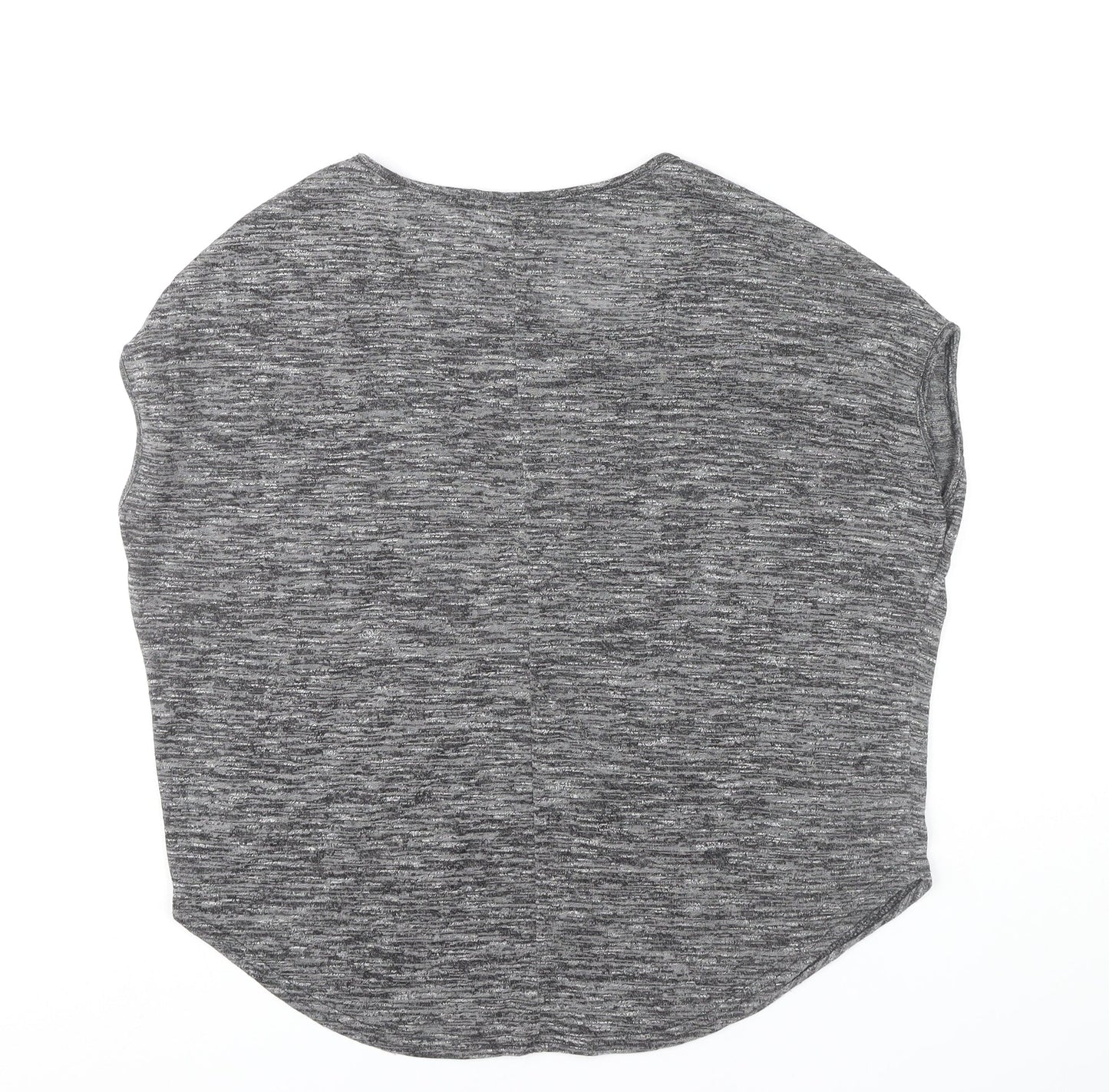 Brave Soul Women's Grey Embroidered T-Shirt, Size S