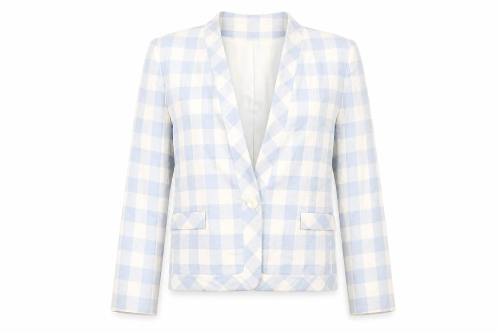 JH Collectibles Blue Blazer, Size 6, Classic Check Design