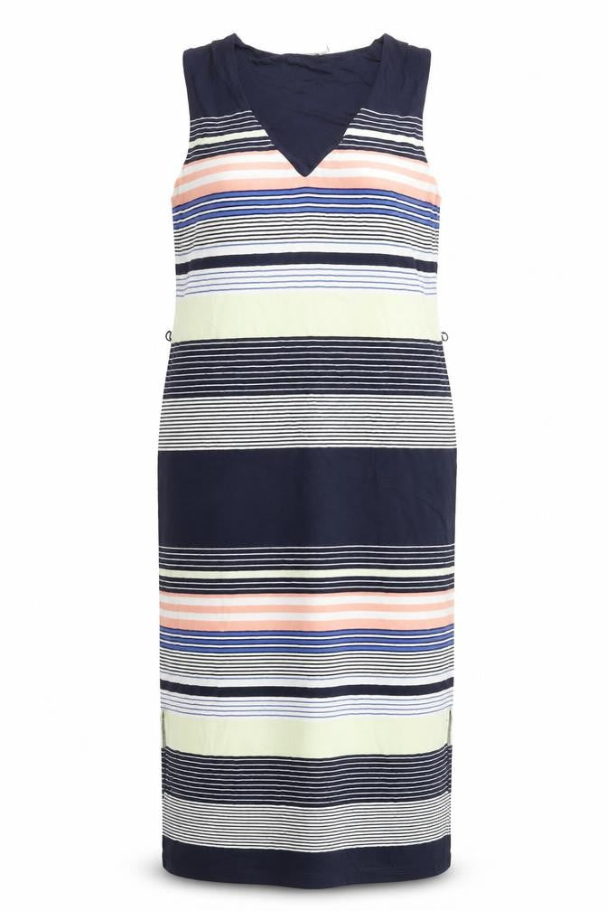 Oasis Women's Multicoloured Striped V-Neck Dress M