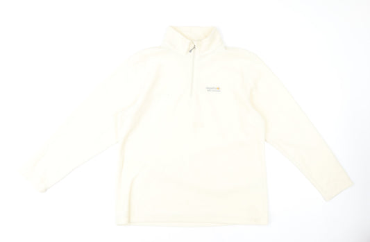 Regatta Women Ivory Fleece 1/2 Zip Sweatshirt Size 16