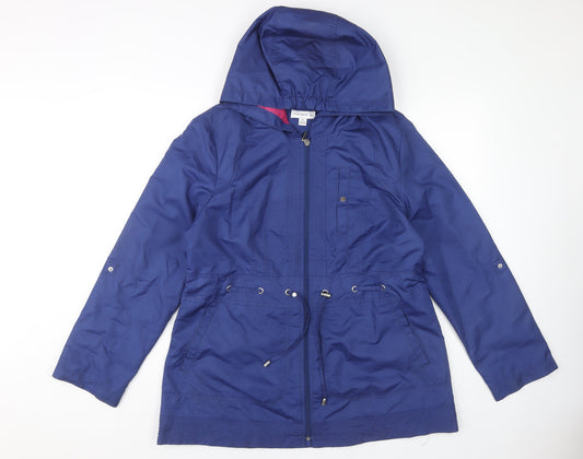 Susan Graver Women's Blue Parka Jacket M