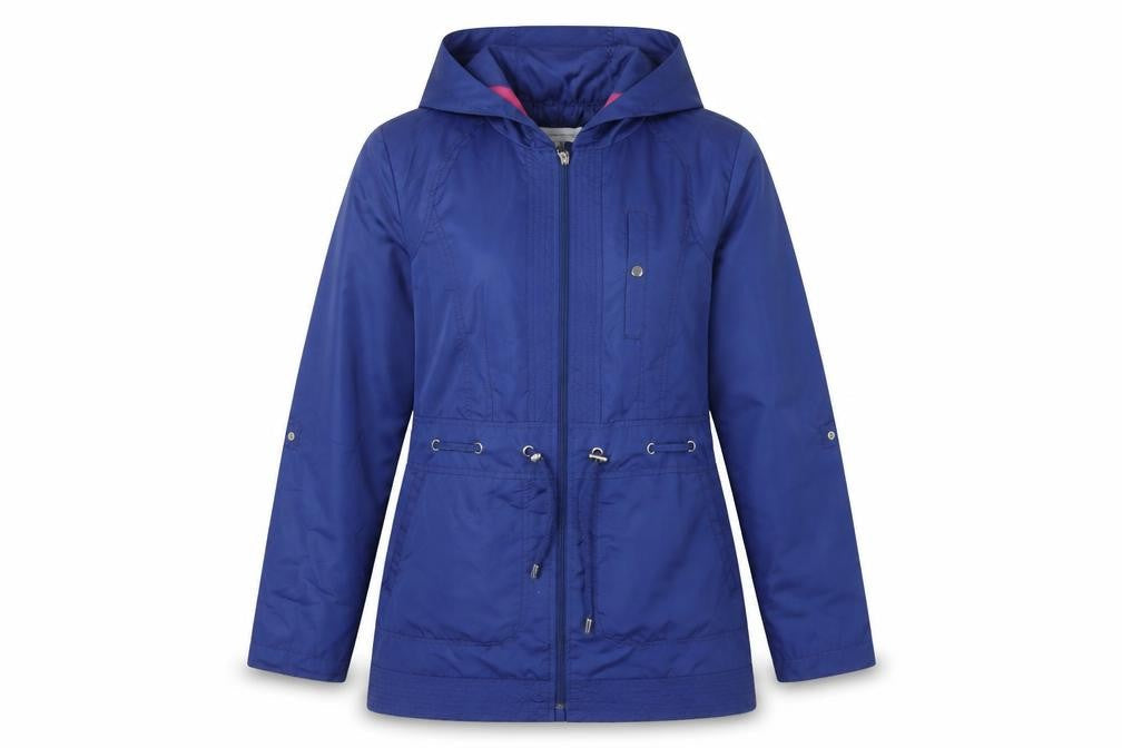 Susan Graver Women's Blue Parka Jacket M