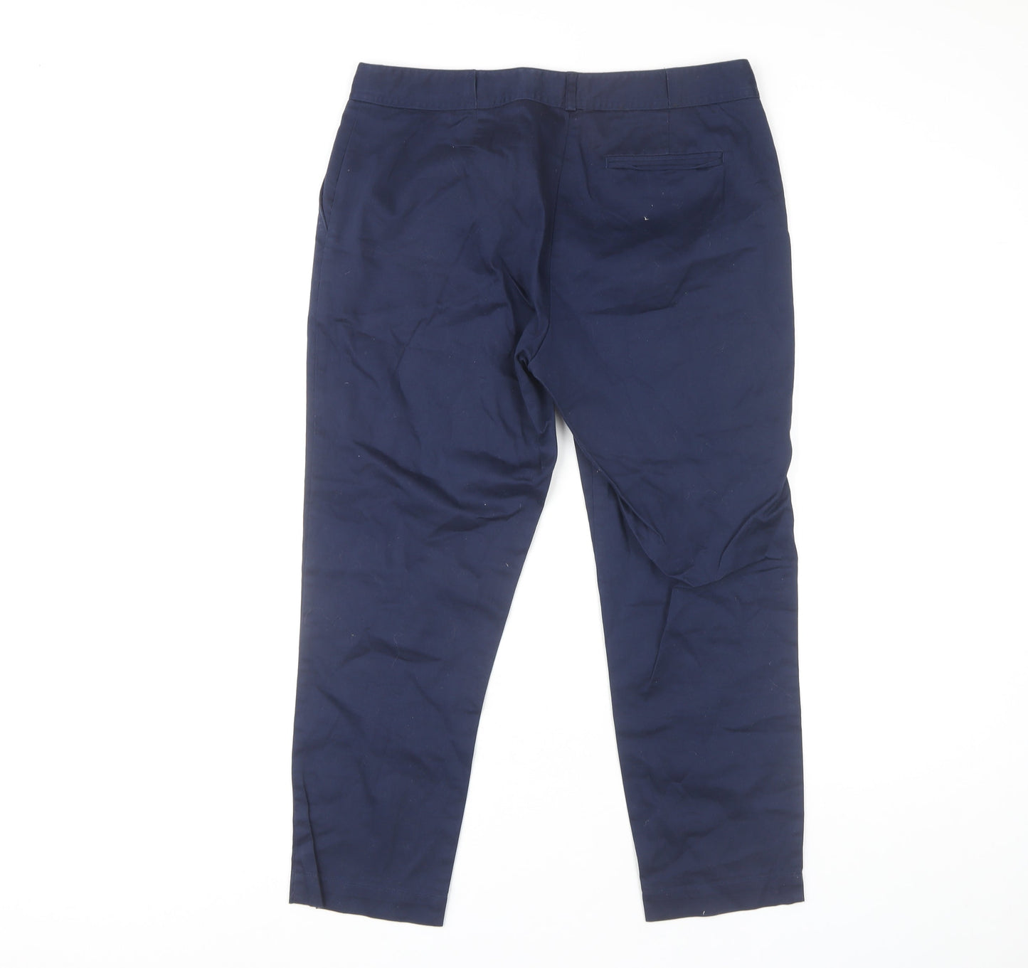 Oasis Women's Blue Regular Trousers Size 12
