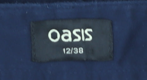 Oasis Women's Blue Regular Trousers Size 12