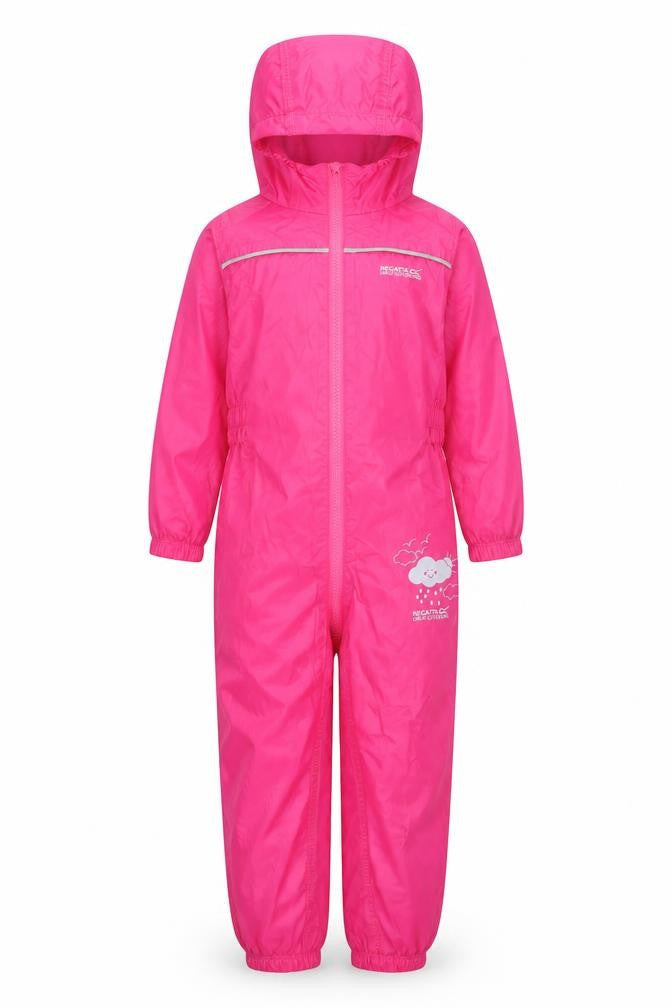 Regatta Girls Pink Hooded Snowsuit 7Y Waterproof Raincoat