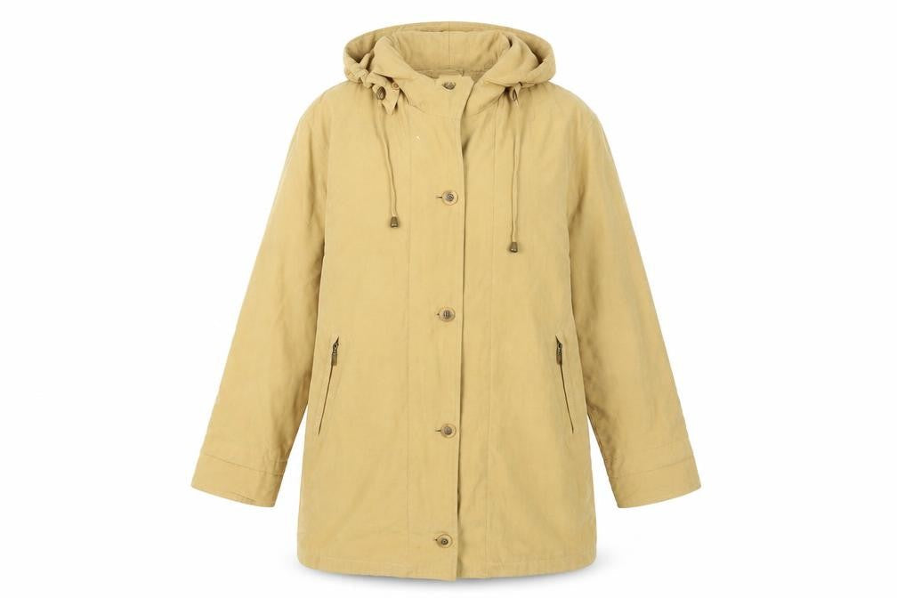 David Barry Women's Beige Hooded Coat Size 16