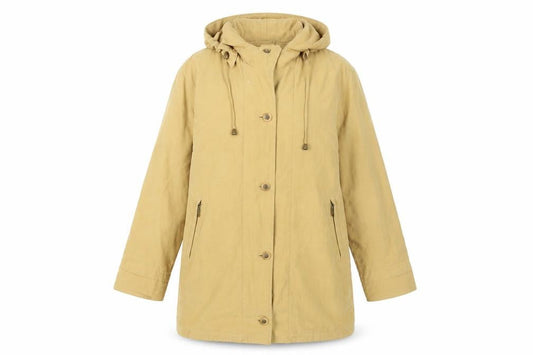David Barry Women's Beige Hooded Coat Size 16