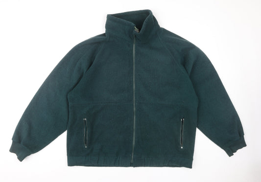 Casual Sport Men's Green XL Fleece Jacket